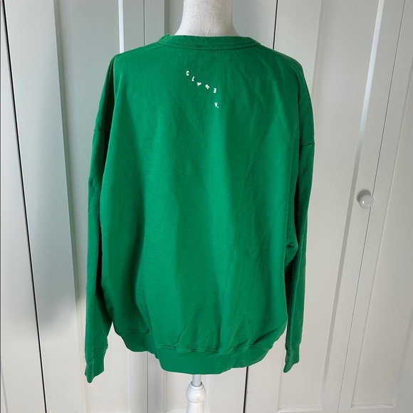 Clare V Tout Va Bien Green Sweatshirt 2XL - Picture 5 of 9